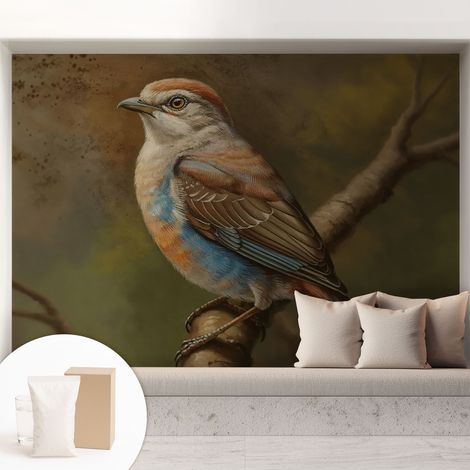 Carta Da Parati - Murale Alla Moda Decorazione - Camera Da Letto - Con Colla Gratuita Ritratto di uccello 208x146 cm (1/5)