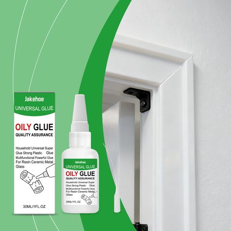 Colle à base d'huile, imperméable, résistante à l'humidité, forte et durable, multi-usages, idéale pour les réparations domestiques et le bricolage – 30 ml x 1 + pipette x 1 (1/5)