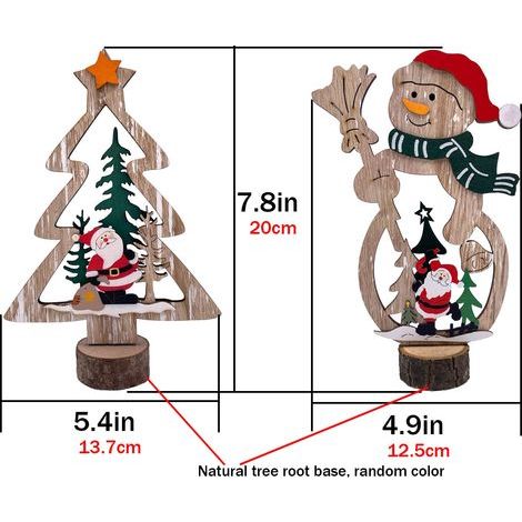 Weihnachtstischdekorationen, fröhliche Symbole, Weihnachtstischdekorationen, Partydekorationen mit Schneemann aus Holz, Weihnachts- und Winterfeiertage. (1/5)
