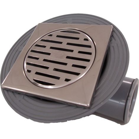 C-223-L Siphon horizontal extensible Grille horizontale en acier inoxydable 100 x 100 Ø CREARPLAST
