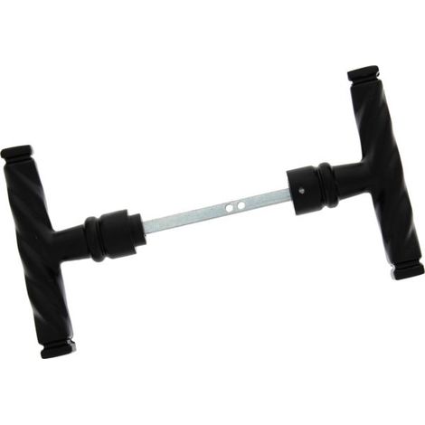Par de botones torsados de aluminio lacado negro