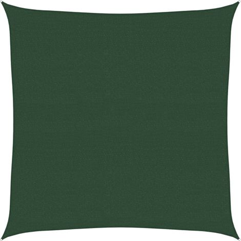 Voile d'ombrage Toile d'ombrage  160 g/m² Vert foncé 6x6 m PEHD 92895 (1/5)