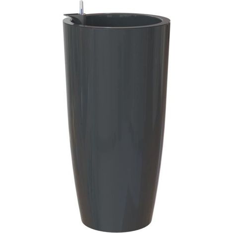 ARTEVASI Pot auto-arrosant Santorini 65 cm Gris anthracite UV résistant Ø33 (1/2)