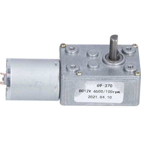 Moteur Réducteur À Vis Sans Fin 12V DC 100RPM Avec Arbre De Sortie Pour Transmission Précise Ouverture Fenêtre Porte - 1 Pièce (1/5)