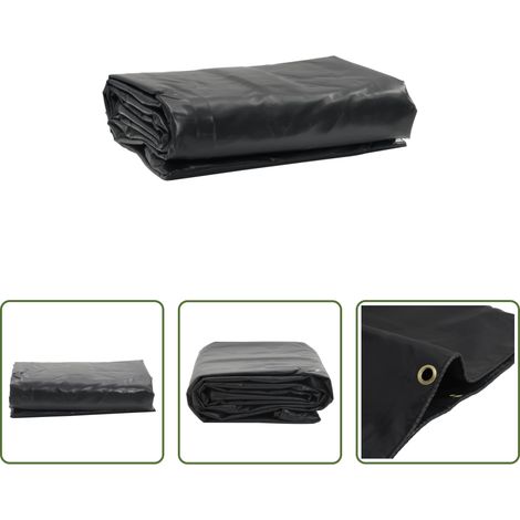vidaXL Bâche anti-moisissures - Bâche noir 5x5 m 650 g/m² (1/5)