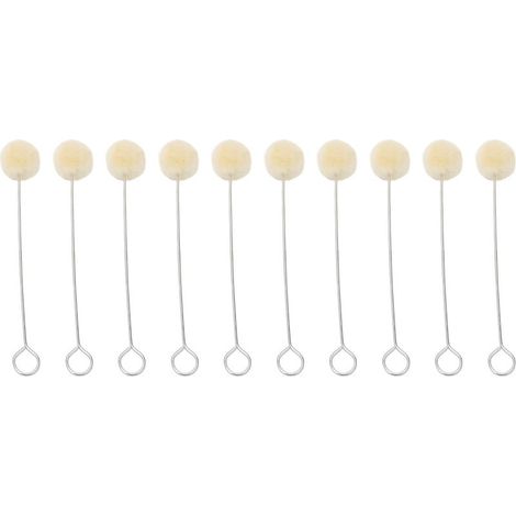 Lot de 100 Applicateurs en Laine pour Teinture du Cuir, Manche Métallique Long, Coloration Uniforme, Outil Multifonction pour Teinture et Bricolage (1/5)