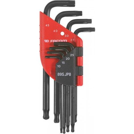FACOM Jeu De 8 Clés Allen - 89S.JP8APF - Torx Longues Têtes Sphériques