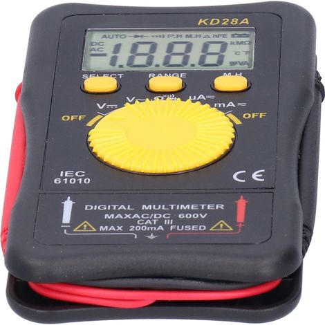 Multimètre numérique intelligent multifonction avec protection anti‑surcharge automatique, voltmètre anti‑interférence.