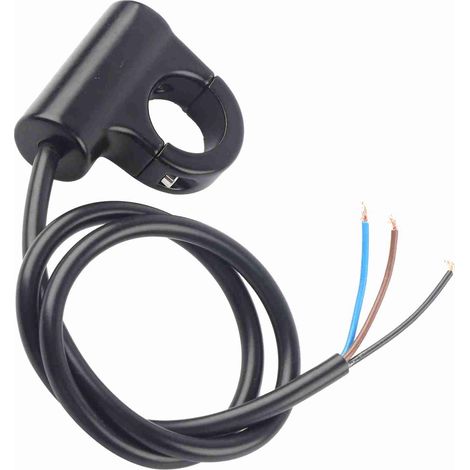 22-mm-Motorradlenkerschalter, Druckknopf zum Ein- und Ausschalten von Scheinwerfer, Bremslicht und Nebelscheinwerfer, Modell B, blaue Ausführung (1/5)