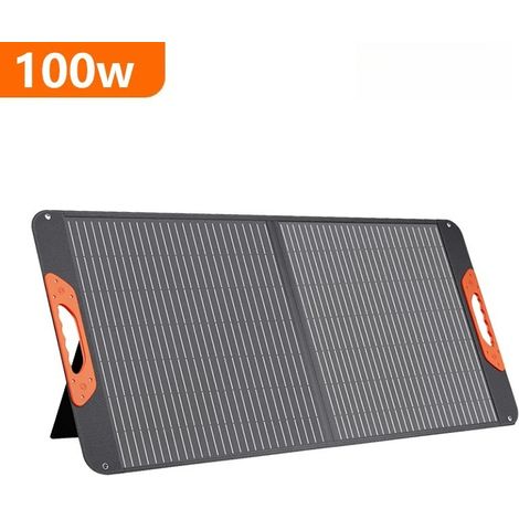 Panneau solaire pliable 100W portable pour le camping en plein air, générateur d'énergie, charge (1/4)