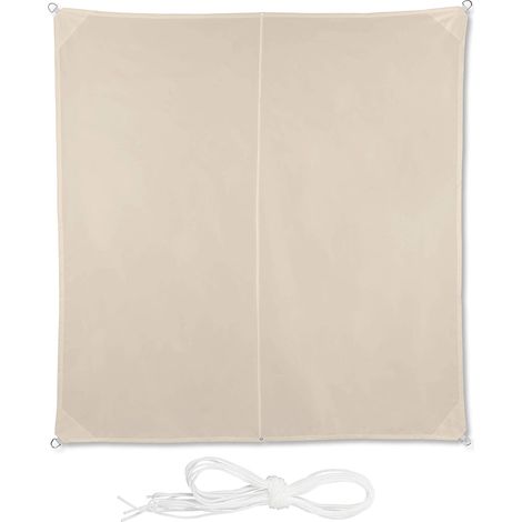 Vela ombreggiante quadrata 3 x 3 m beige 1300029422