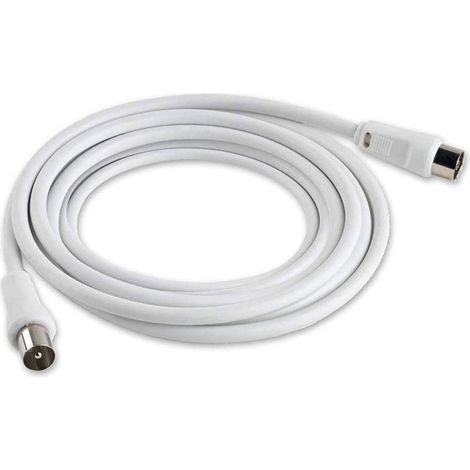 Cavo prolunga antenna TV coassiale connettore RG59 maschio/femmina da 5  metri collegamento di segnale audio e video digitale (1/2)