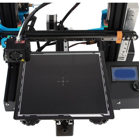 Plaque d'acier texturée en poudre PEI, 6 pièces, autocollant magnétique noir pour ENDER-3/3s 3Pro 5 (1/5)
