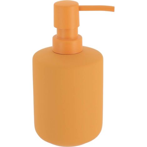 Seifenspender aus steinzeug mit rubbereffekt 400 ml - senffarben - Tendance (1/2)