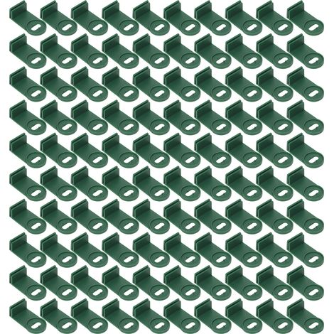 100 clips de fixation en plastique pour serre, clips d'ombrage, clips d'extension, boucles d'isolation pour serre, crochets pour plantes (1/5)