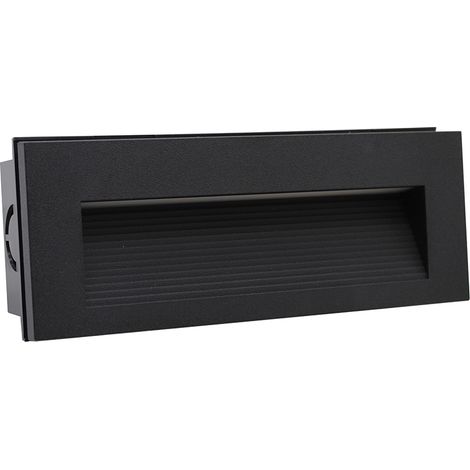 SEGNAPASSO LED 6W 220V IP65 NERO DA INCASSO LUCE SWITCH 3000K-4200K-6400K