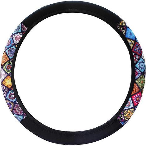 Housse de volant élastique pour voiture, protection de volant pour voiture-38X8.5cm-Colorful (1/3)