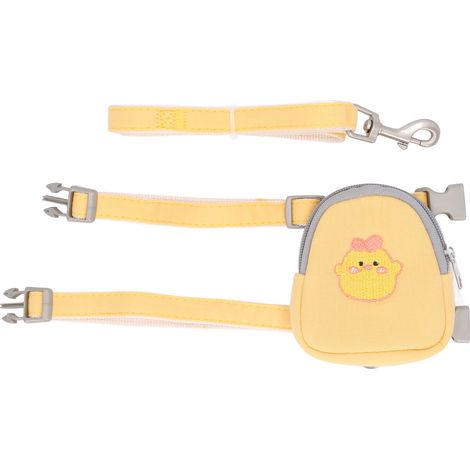Sac à dos harnais pour animaux avec laisse, motif animal, ajustable pour chat, petit chien ou poussin, idéal pour les promenades et voyages. (1/5)