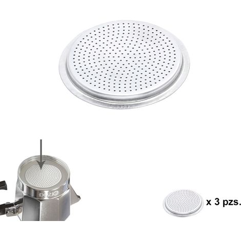 Classic Aluminium Kaffeefilter/Induktion 3 Tassen (3 Einheiten) (1/2)