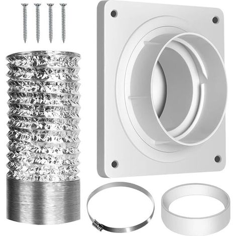 Sortie De Seche-Linge Raccord de Tuyau d'Évacuation pour Climatiseur - De Raccord Pour Pièces De Rechange Lave-Linge Ventilateurs D'Extraction Circulation D'Air Plafond Climatiseur Cuisine (1/5)
