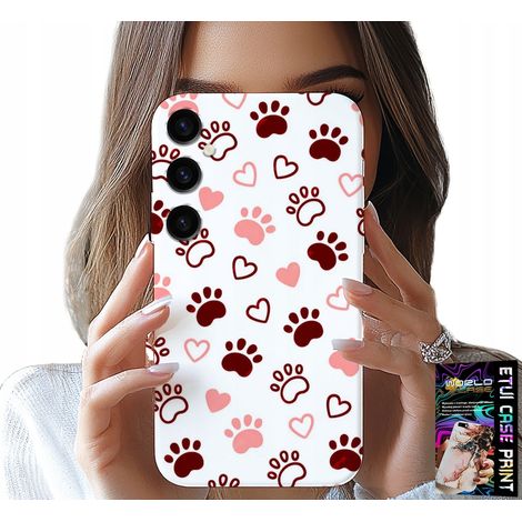 Custodia per Samsung Galaxy S25 plus - zampe di cane su sfondo bianco, cane, gatto, orsacchiotto (1/5)