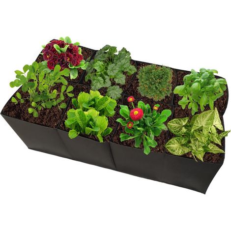 für den Garten 8 Pflanztöpfe aus Vliesstoff atmungsaktive