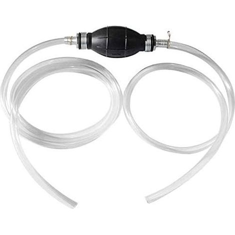 Pompe a eau manuelle, Pompe Manuelle Siphon, Pompe Transfert Liquide l'eau, Pompe de Siphon à Main Essence, Aspiration Pompe de Transfert pour Gaz Huile Eau Carburant avec 2 Tuyaux Écologiques (10 mm) (1/5)
