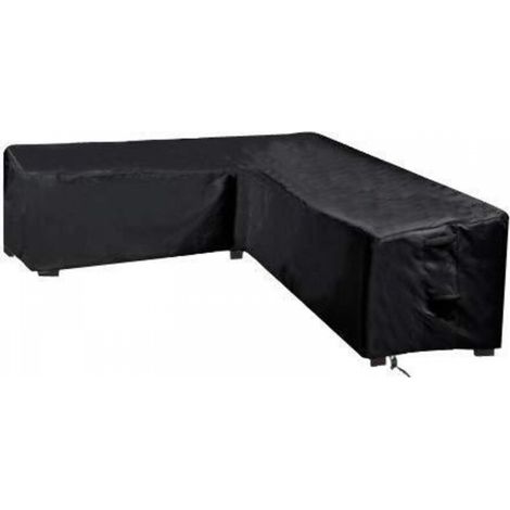 Housse de canapé en L, housse de protection pour meubles d'angle en rotin, imperméable, résistante aux UV, pour salle à manger, 286 x 286 x 82 cm (1/5)