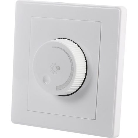 Variateur d'intensité mural rotatif pour lampe, interrupteur de luminosité pratique, panneau de commande à bouton, 1 pièce, maison, neuf (1/5)