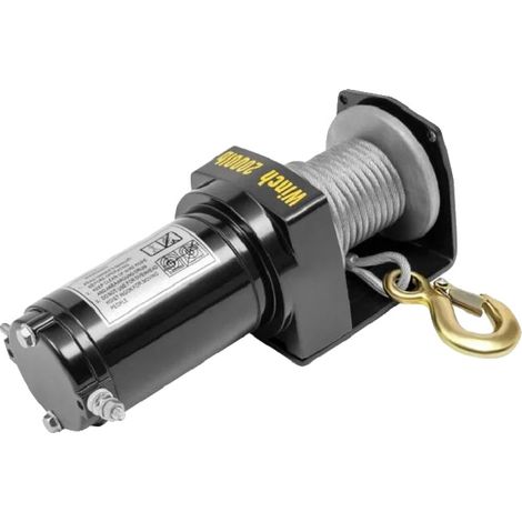 Elektrische Winde, 12V, 2000Lbs Tragfähigkeit, wasserdicht IP67, 0,4kW Leistung, Seillänge 6m (1/5)