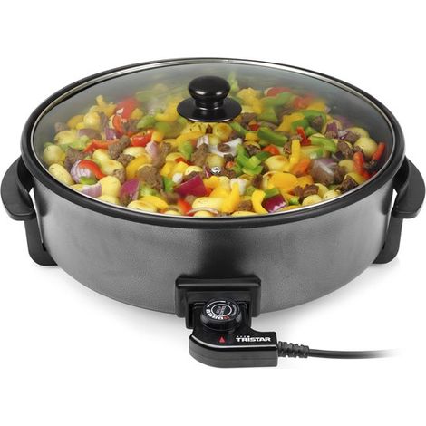 Poêle électrique XXL - 1500 W - PZ-9146 - Avec thermostat - Température maximale 250 °C - Sans PFAS