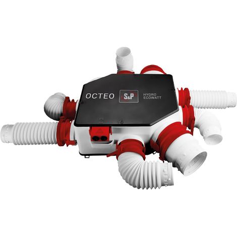 Unelvent – VMC simple flux Hygro A/B 337 m3/h – Moteur EC Ecowatt 38W – 8 sanitaires raccordables – 607812 (1/3)