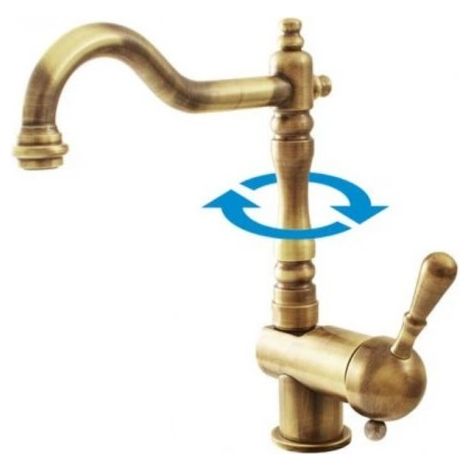 Mitigeur évier rétro LABE en laiton bronze (1/4)