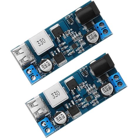 2pcs 24V / 12V à 5V / 5A Module d’Alimentation DC-DC Convertisseur d’Alimentation abaisseur avec Port USB (1/5)