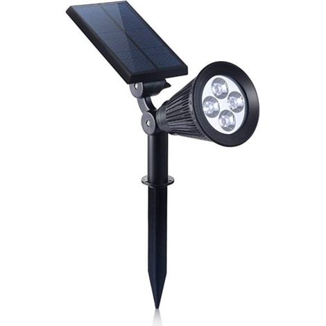 MINKUROW Faretti Solari Per Esterni, Luci Per Asta Della Bandiera Auto On/Off Regolabili A 180°, Luci Da Parete/Pavimento Di Sicurezza Impermeabili Per Giardino Piscina Area Alberi Stagno Paesaggio Co (1/5)