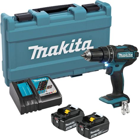 Makita DHP482RFK 18V LXT Combi Drill - 2x 3Ah Batteries, Charger & Carrying Case (1/5)