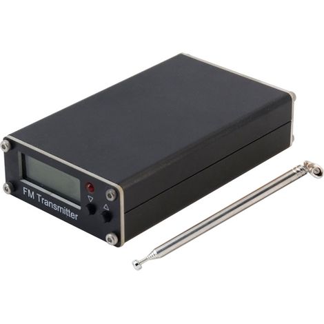 Émetteur FM 0,5 W avec écran numérique, radio FM stéréo, fréquence réglable de 76 à 108 MHz, portée de 2 000 m, émetteur compact et portable pour téléphone, PC et lecteur MP3, noir (1/5)