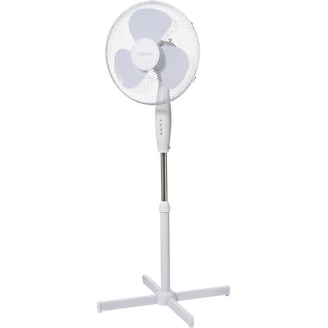 Sygonix  Bodenventilator  50 W (Ø x H) 600 mm x 1200 mm Weiß Oszillierend, Höhenverstellbar