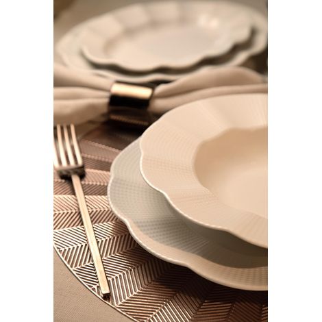 Juego de vajilla Set 100% Porcelana Blanco