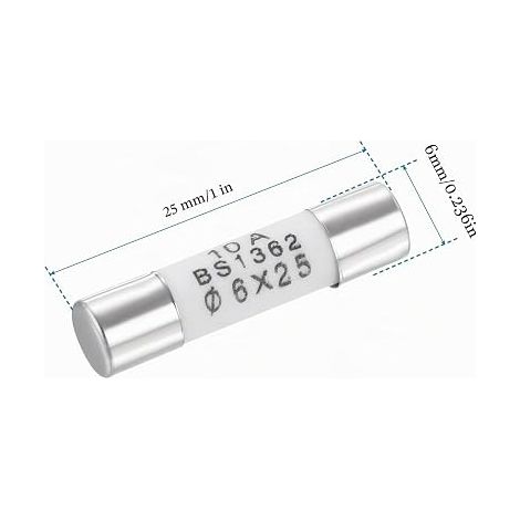 QUARKZMAN 10A 250V 6x25mm Fusibles à Cartouche 10Pcs Ton Argent (1/3)