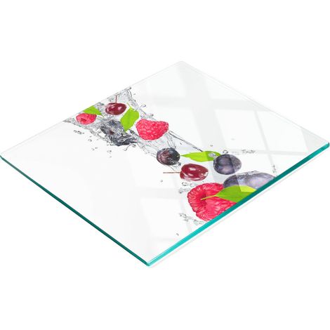 Tabla de madera endurecida multifuncional decorativa para cocina, ideal para frutas y agua, 60x52 cm. (1/5)