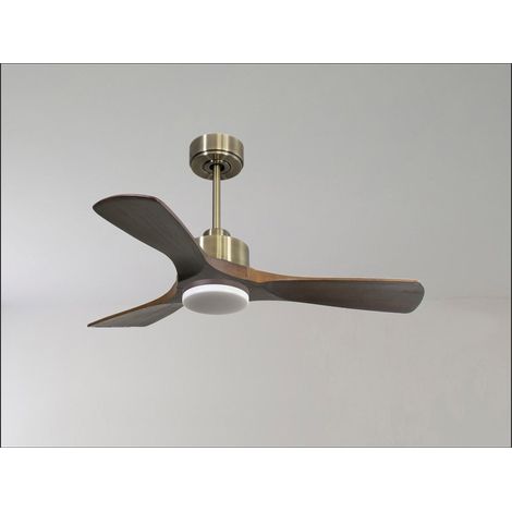 Modulo Low Profile Regular - un ventilateur pour plafond bas , DC 106 cm Chrome pales bois clair sans Lumière 10 à 20 m² (1/5)
