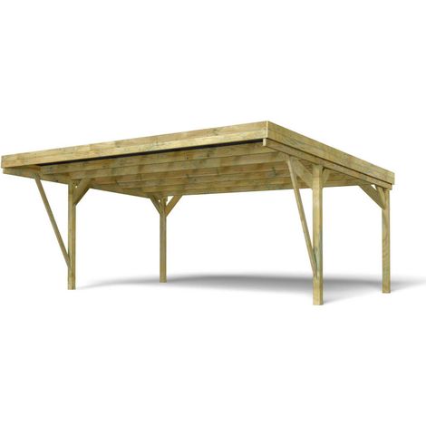 Carport bois 2 voitures 30,9 m² Victor Design - garantie 10 ans