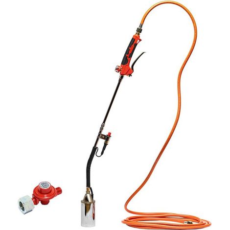 ROTHENBERGER Industrial 2 piezas Soplete calentador Piezo incl. Manguera de propano de 5 m y regulador constante de propano 4 bar - 1500005080