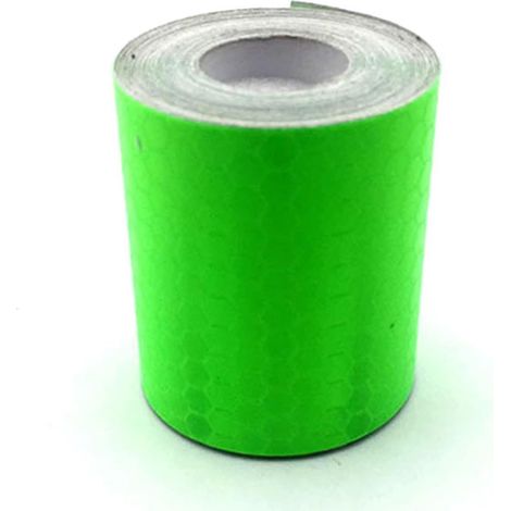 Autocollant de voiture autocollant de vélo autocollant arrière colle cristal couleur grille vélo contour voiture autocollant d'avertissement bande réfléchissante bande 5 cm x 3 m,Couleur: Vert