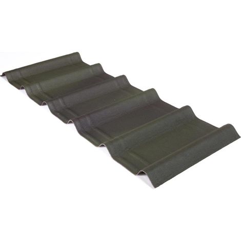Tegola ondulata ONDULINE Onduvilla. Dimensioni 107 x 40 cm. Colore verde sfumato - Confezione da 2,17 mq - 7 tegole