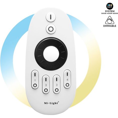 Mando A Distancia LED Monocolor/CCT - 4 Zonas -Rueda