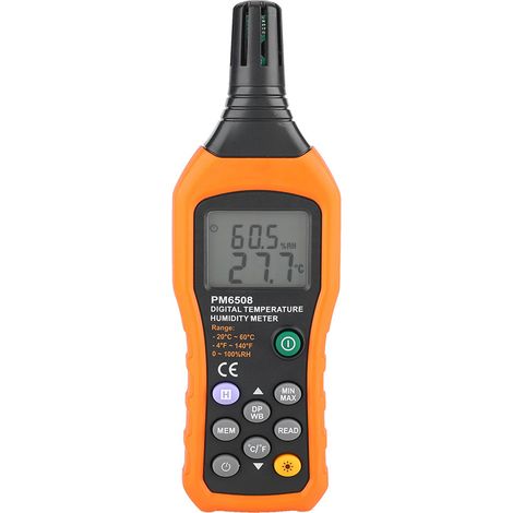 PM6508 Appareil de mesure de température et d'humidité industriel haute précision pour intérieur - Exclusivité entrepôt à l'étranger (1/5)