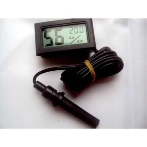 Hygromètre Thermomètre CABLE 1m50 SONDE+ Piles reptile tortue serpent hydrometre terrarium (1/4)