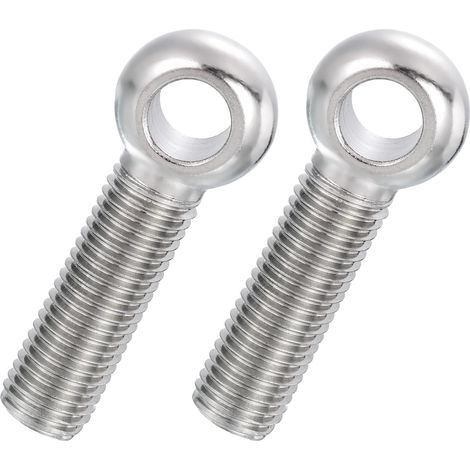 2 Pcs Boulon à Œil M20x80mm Boulon à Œillet de Levage pour Balancement d'Épaule, Vis Filetage Complet en Acier Inoxydable 304, Filetage Métrique Trou Coulissant, Couleur Argentée (1/5)